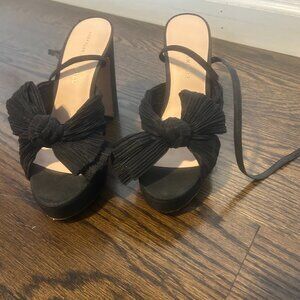 Loeffler Randall Camellia black bow heels